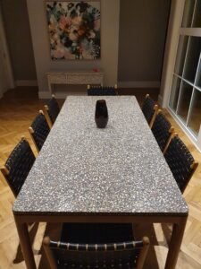 Terrazzo Arch Table 1 - Teak base