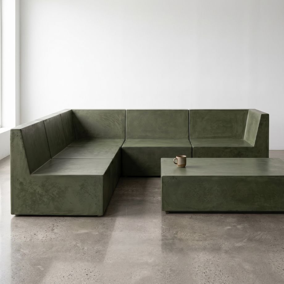 Hydra Modular concrete seat by Slabs by Design