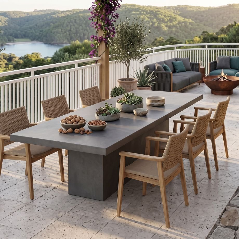 Lifestyle Plinth Concrete Dining Table