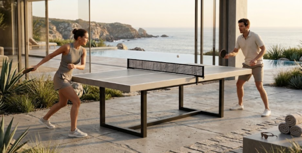 Saleh Table Tennis Combination Dining Table by Slabs by Design