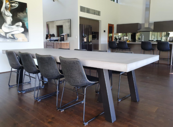 London Concrete Dining Table by Slabs by Design
