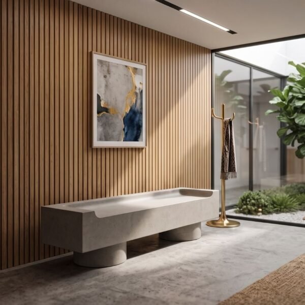 Scoop Concrete Bench seat by Slabs by Design