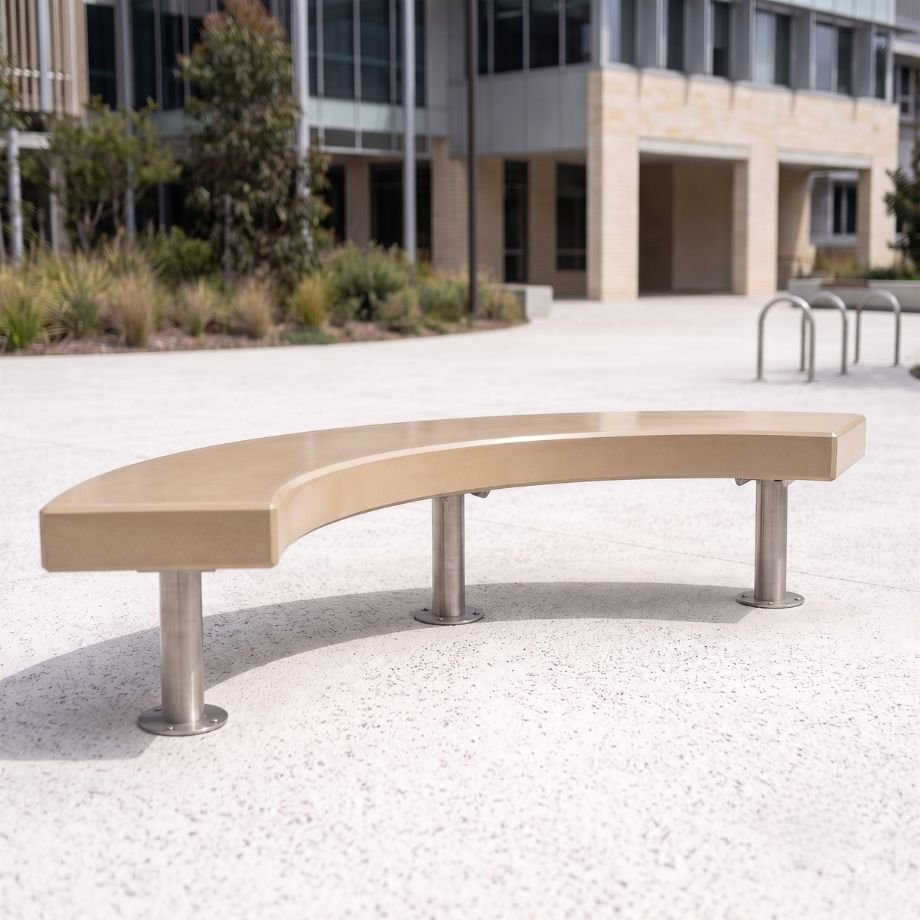 Aura Concrete Bench seat top by Slabs by Design