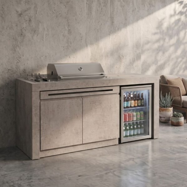 Meridian Modular Outdoor Kitchen by Design Design by Slabs by Design Set in Steel
