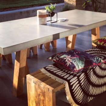 OBI Concrete dining table by Slabs by Design